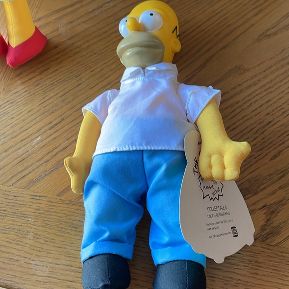 The Simpsons Vintage 1990 Burger King Plush Dolls, Complete Set of 5 NWT - Picture 8 of 12